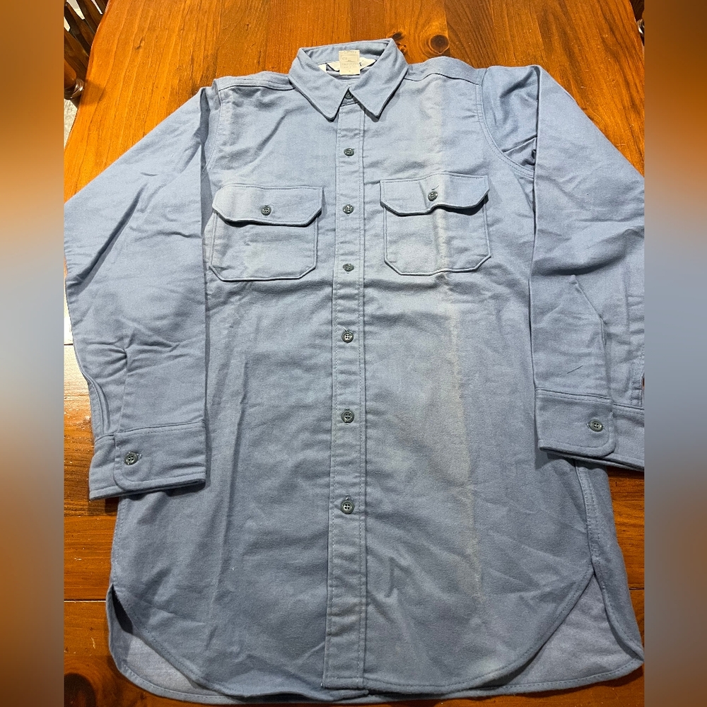 NWT Woolrich Vintage 70s Dead Stock Mens 100% Cotton Made In Usa Long Sleeve Med